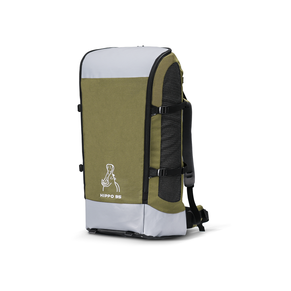 Hippo Pattern Print Backpack main image 0